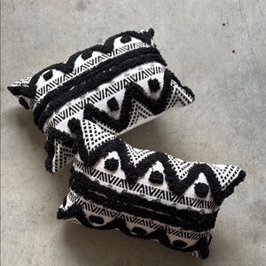 Black and White Geometric Throw Pillows